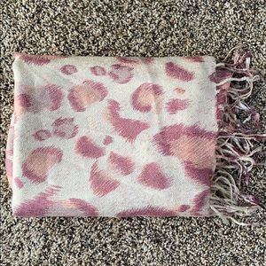 Pink leopard print scarf